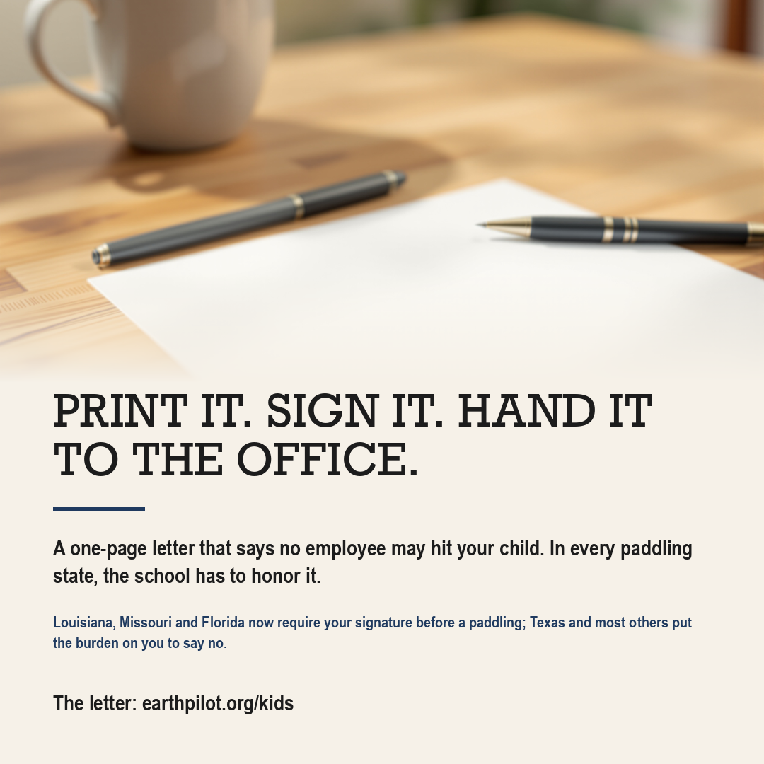 A letter on a kitchen table. The written refusal a parent can file.